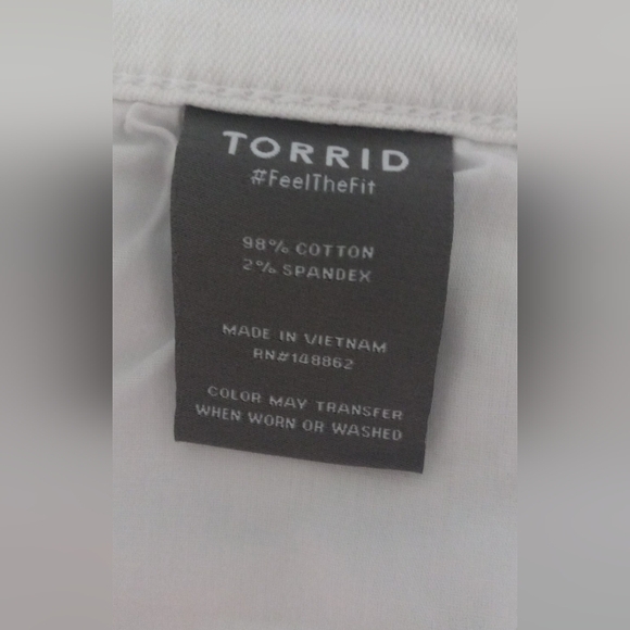 Torrid White Jeans VINTAGE STRETCHY - Picture 6 of 6